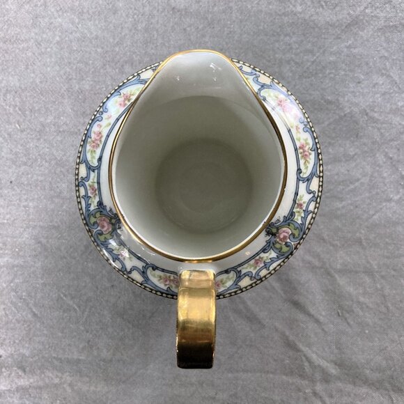 RARE "Troy" Upright Creamer, Theodore Haviland Limoges France, Gold Trim. EUC - Picture 8 of 12